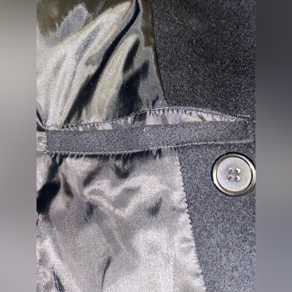 Vintage Buckaroo Modern J1950 Wool Black‎ Pea Coat Eight Button Men L Cowboy - Picture 6 of 11